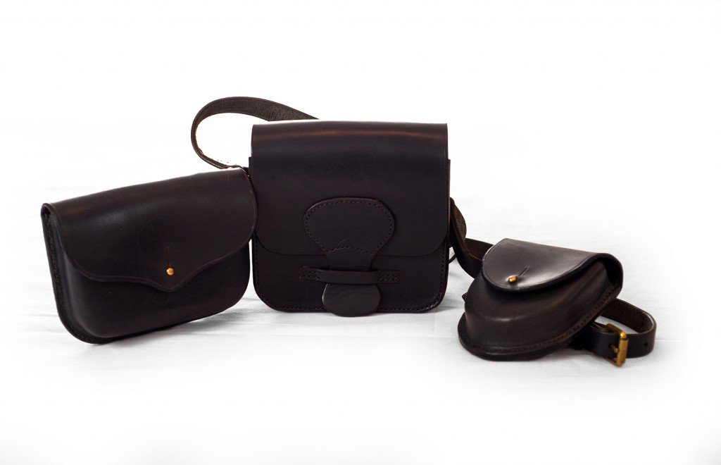 The Burley  mini shoulder bag and belt pouches (blue)